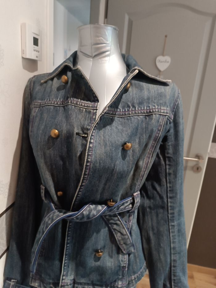 Veste jean femme t 38 etam - photo numéro 2