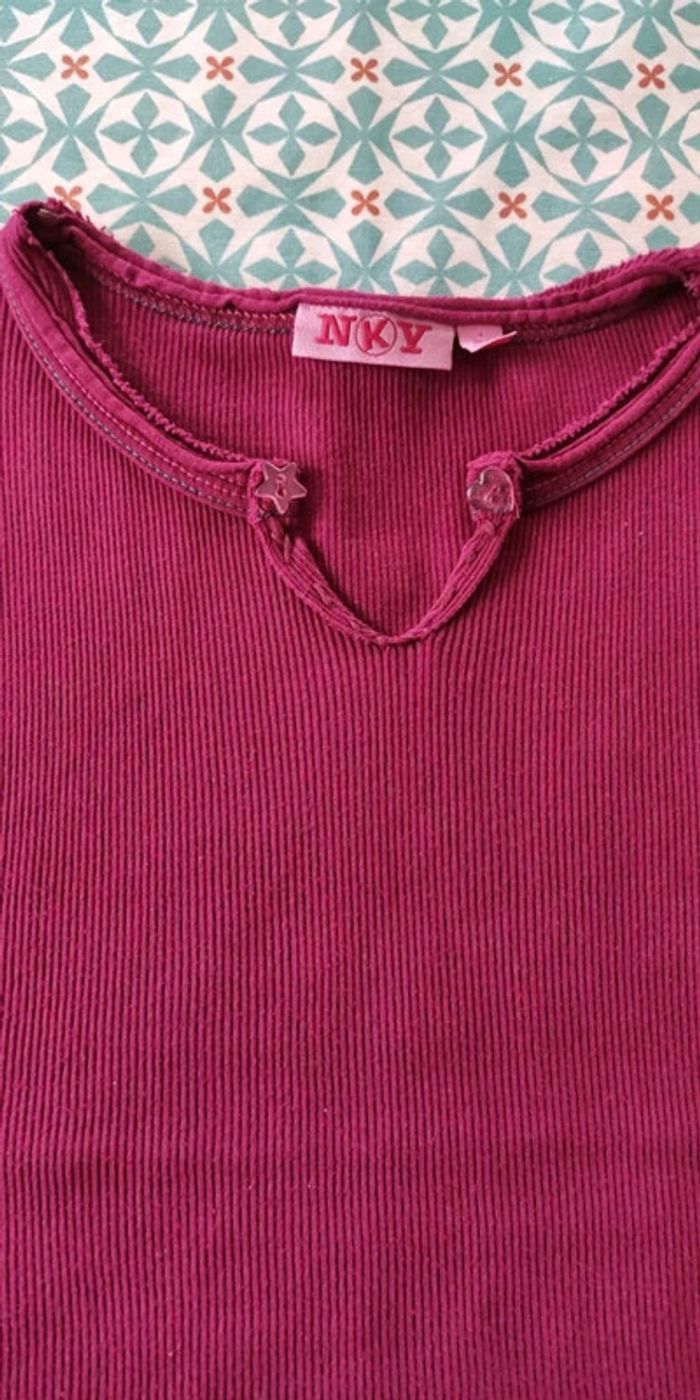 Débardeur fille couleur violet framboise 10 ans - photo numéro 2