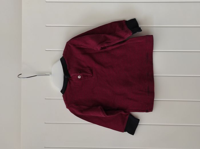 👶 Ensemble bébé garçon 6 mois – T-shirt rayé + salopette - photo numéro 3