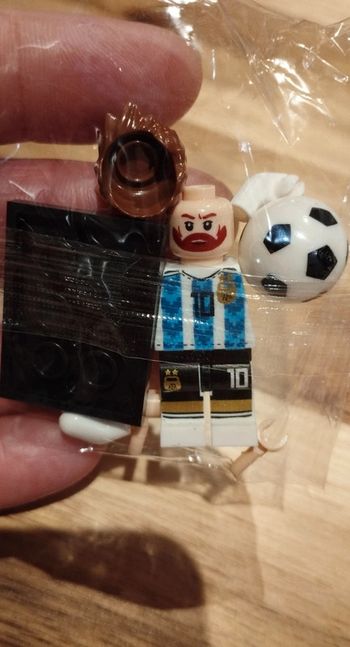 Petit personnage type Lego football neuf Lionel Messi équipe d'argentine