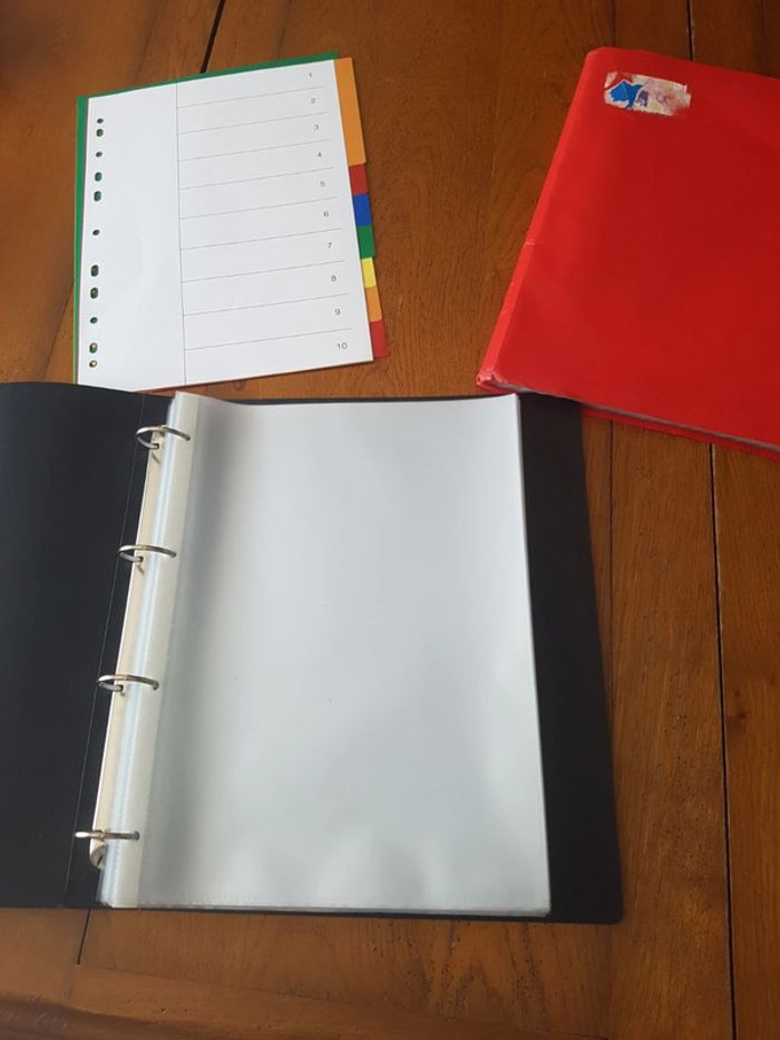 Lot classeur semi souple + porte vue + intercallaire