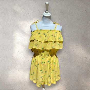 Combi-short fluide imprimée bretelles à nouer Liberto 38