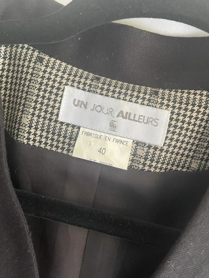 blazer Blazer pied-de-poule vintage T.40 - photo numéro 3