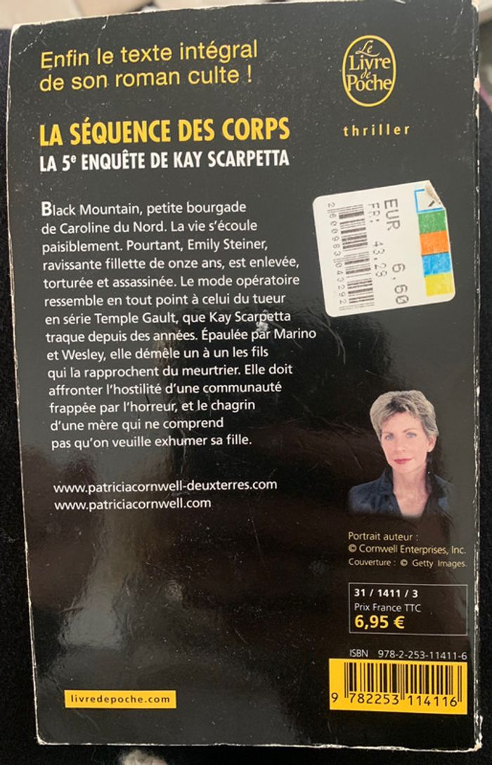 Livre Patricia Cornwel la séquence des corps - photo numéro 2