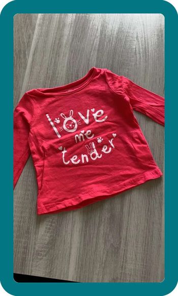 T-shirt manches longues 80 cm