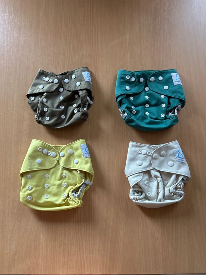 Lot de 4 couches lavables sans insert Maman & BB