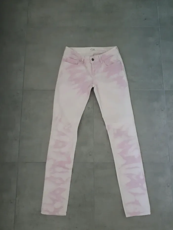 Jean droit ETAM Tye and dye