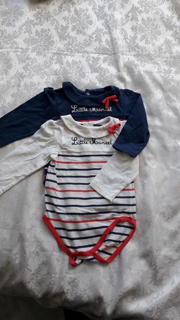 Lot de 2 bodies Little Marcel Taille 12 mois/74 cm
