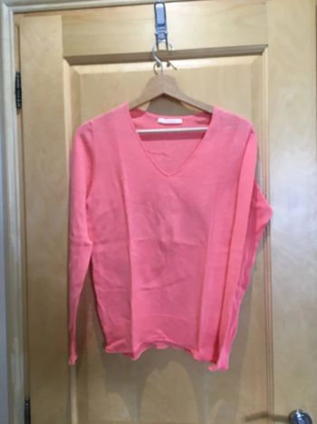 Pull en lin camaïeu corail