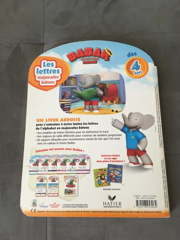 Livre effaçable babar les lettres - photo numéro 2