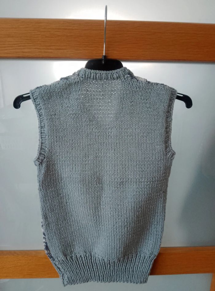 Pull sans manche, Tricot fait main - Garçon 5 ans - photo numéro 2