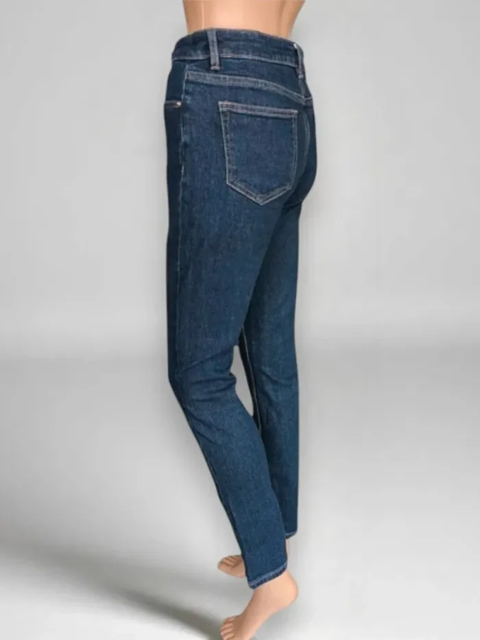 jean marque francaise Nagev ,coupe slim fit ,taille haute ,texture stretch ,coton organique - photo numéro 6