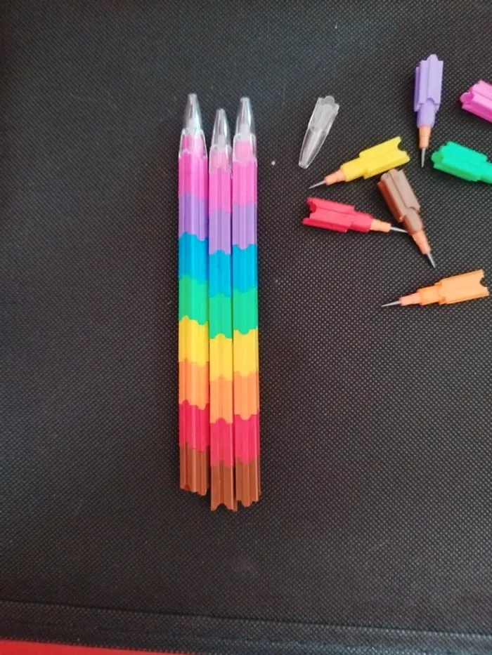 4 crayons papier bloc de construction avec mines changeable - photo numéro 4