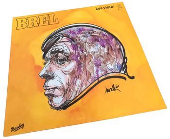 Album Vinyle 33 tours  Jacques Brel   Les vieux  Barclay 200322
