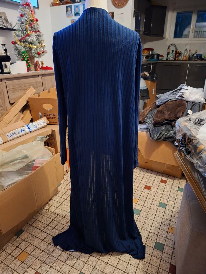 (Y)Gilet long bleu marine femme neuf taille 42 marque halara prix 10 euro - photo numéro 3