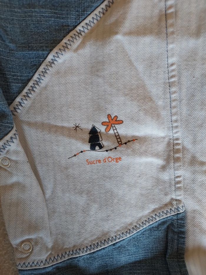 Ensemble salopette t-shirt Sucre d'orge - photo numéro 3