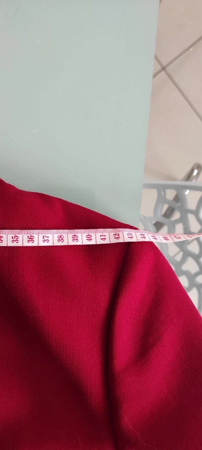 Veste blazer tailleur habillée rouge un deux trois vintage - photo numéro 9