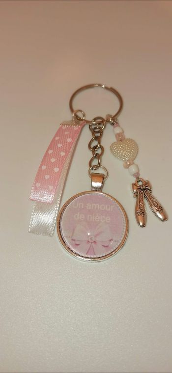 Porte clé message bijoux de sac nièce "un amour de nièce"