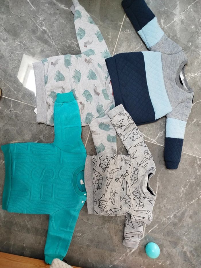 Lot pull sweat garçon 18 mois