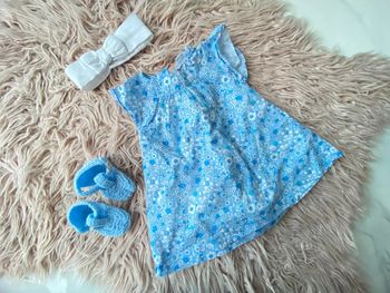 Ensemble jacadi 3 mois bandeau robe chaussons liberty ballerines