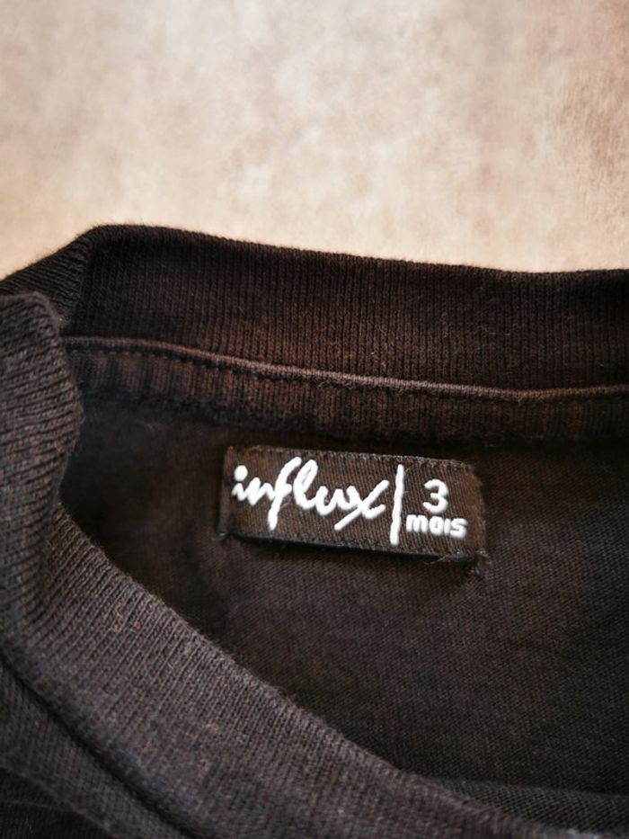 T-shirt noir bébé 3 mois - photo numéro 2