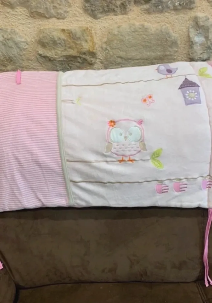 Lot Gigoteuses hiver 0-6 mois + Tour de Lit Coordonné Velours Rose Babies’R’Us - photo numéro 3