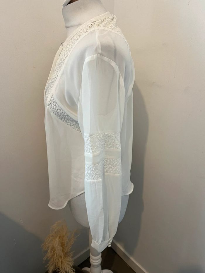Blouse blanche et dentelle The Kooples XS - photo numéro 4