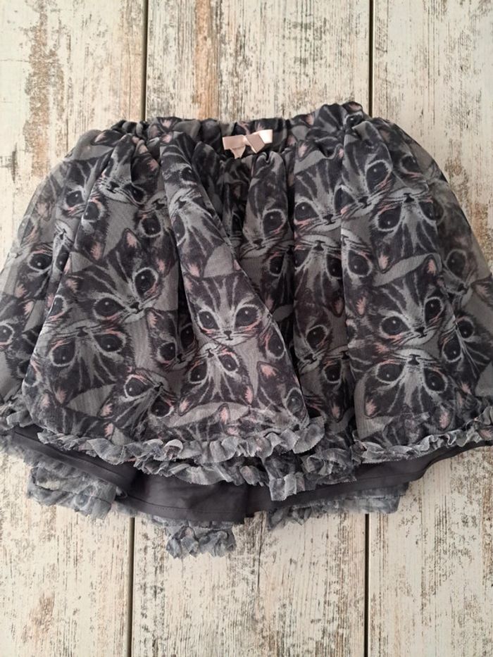 Jupe doublé bas froufrou chat