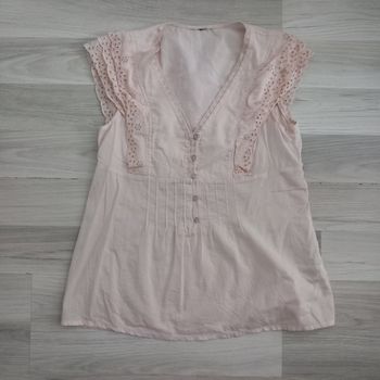 Chemisier femme beige sans manches taille M