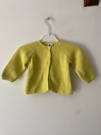 Gilet vert fille 6 mois