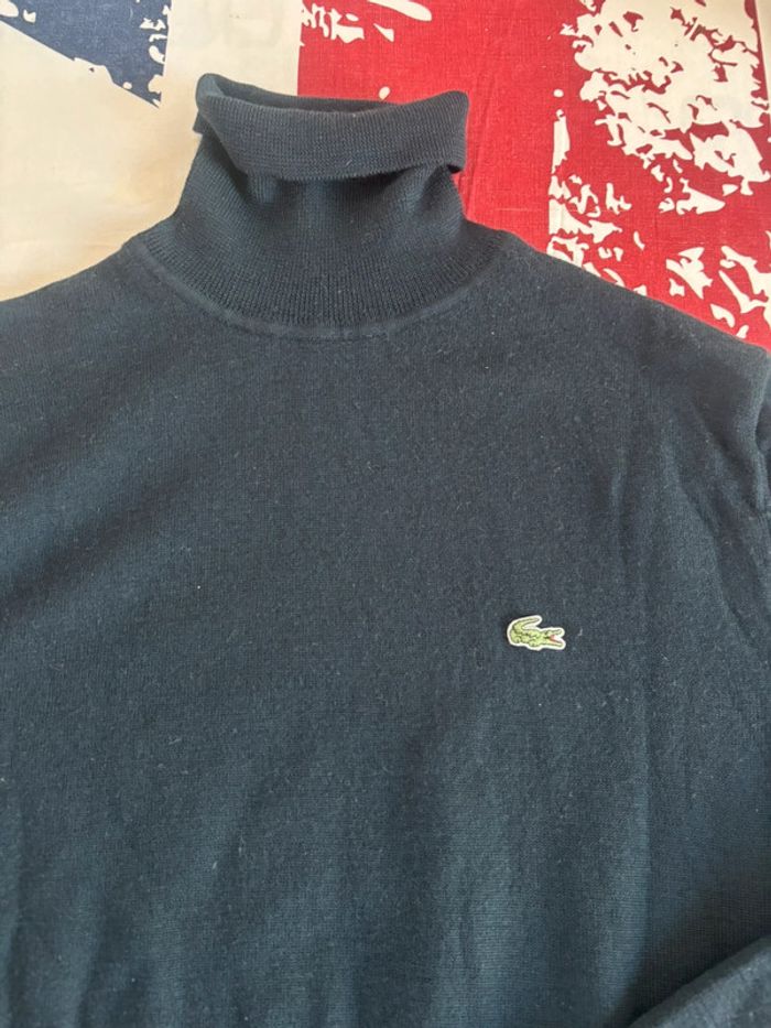 Col roulé léger Lacoste taille xs bleu marine vintage - photo numéro 2