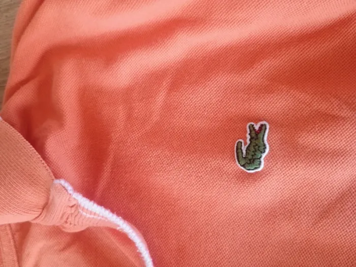 Polo Orange Lacoste – Taille 5 (équivalent S/M) - photo numéro 6