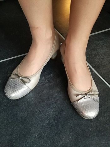 ballerines à talon beige 38