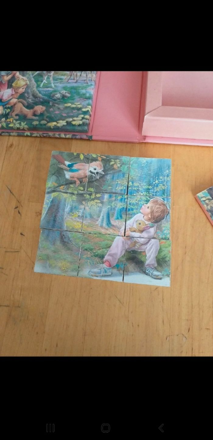 Coffret Martine. Livre cartonne et cubes puzzle bois - photo numéro 5