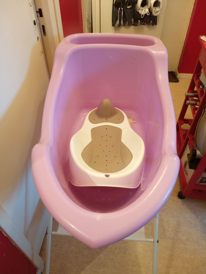 Baignoire bébé sur pied avec transat - photo numéro 2