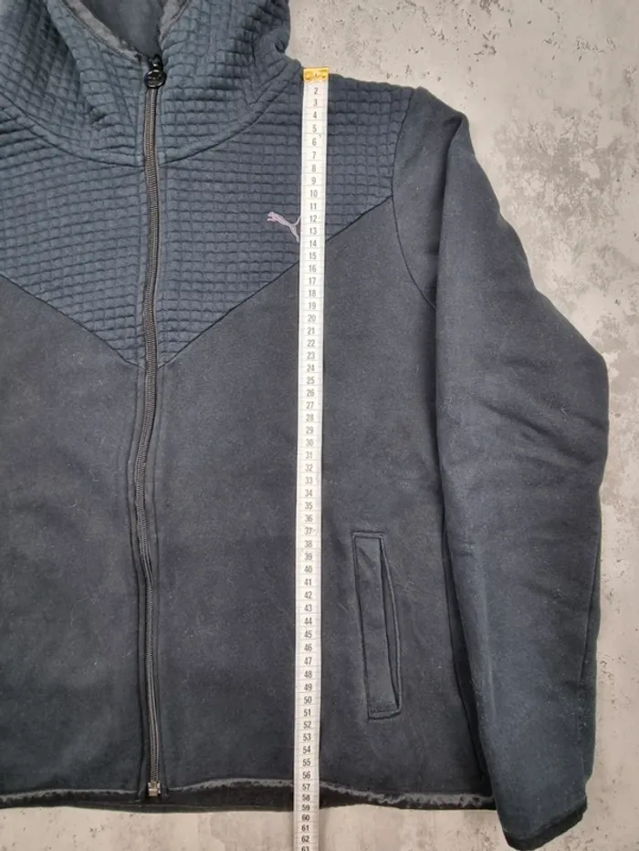 Gilet zippé à capuche Puma noir – Taille XL Femme (mesures en photos) - photo numéro 9