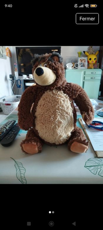 Peluche enfant Macha