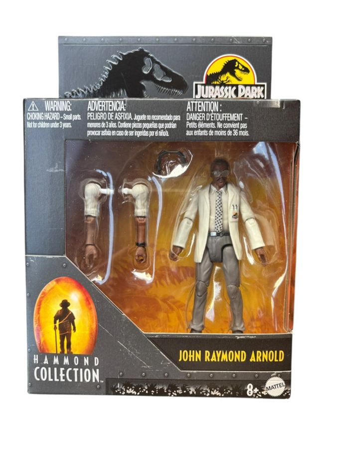Figurine Jurassic Park 30Th anniversary John Raymond Arnold Hammond Collection Mattel neuf