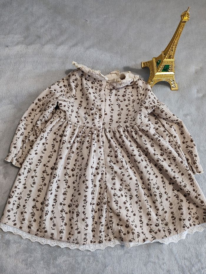 Robe côtelée à col 18/24 mois - photo numéro 3