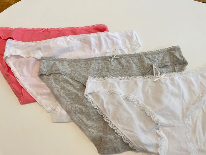 Lot de 4 culottes taille XL seduccia blanc corail gris - photo numéro 2