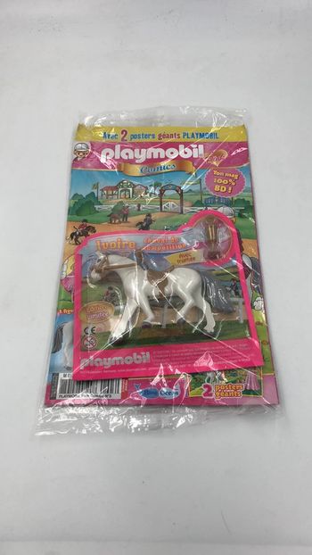 Magazine Playmobil Pink comics + Ivoire, cheval de compétition Neuf