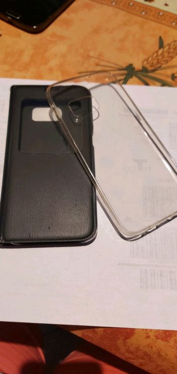 S view cover + coque silicone  transparent