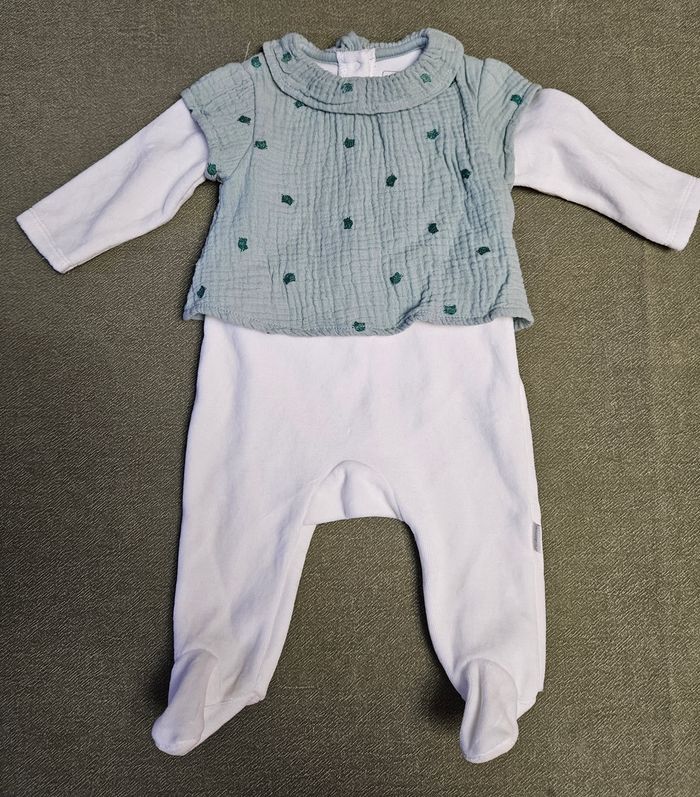 Pyjama combilongue P'tit bisou : mon chaton 3 mois