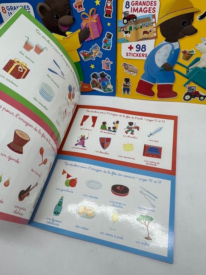 Lot de 3 magazines Livres d’activités je colle avec Petit Ours brun Neuf - photo numéro 2