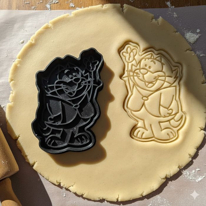 Emporte-pièce chat cartoon 8 cm pour biscuits et pâtisserie