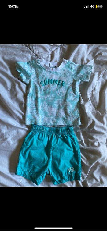 Ensemble été bébé garçon 3 mois