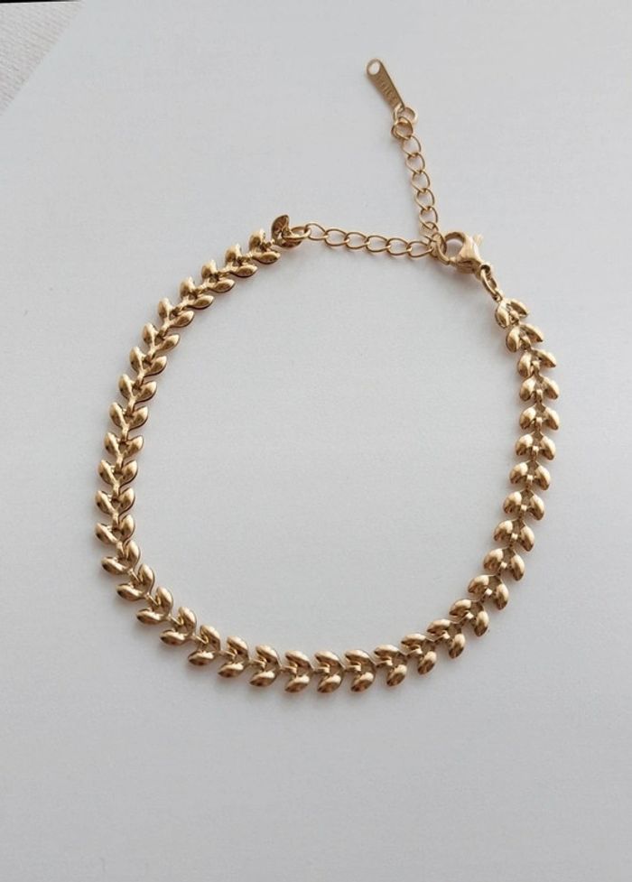 Bracelet épis en acier inoxydable doré, neuf 🌴 - photo numéro 4