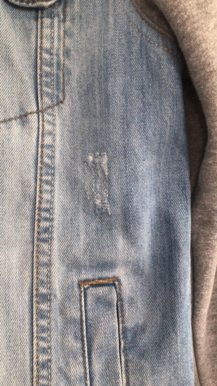 Veste en jeans effet usé - photo numéro 3