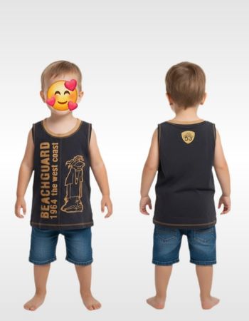 Débardeur Enfant "Beachguard" - Style Rétro Plage