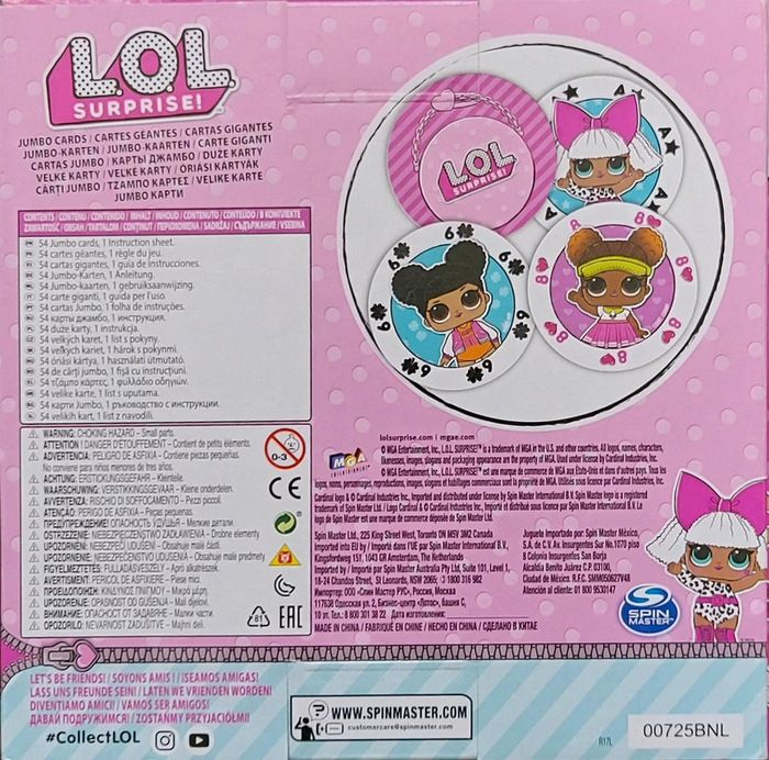 Jeu de 54 cartes geantes LOL Surpise, complet dans la boite - photo numéro 4